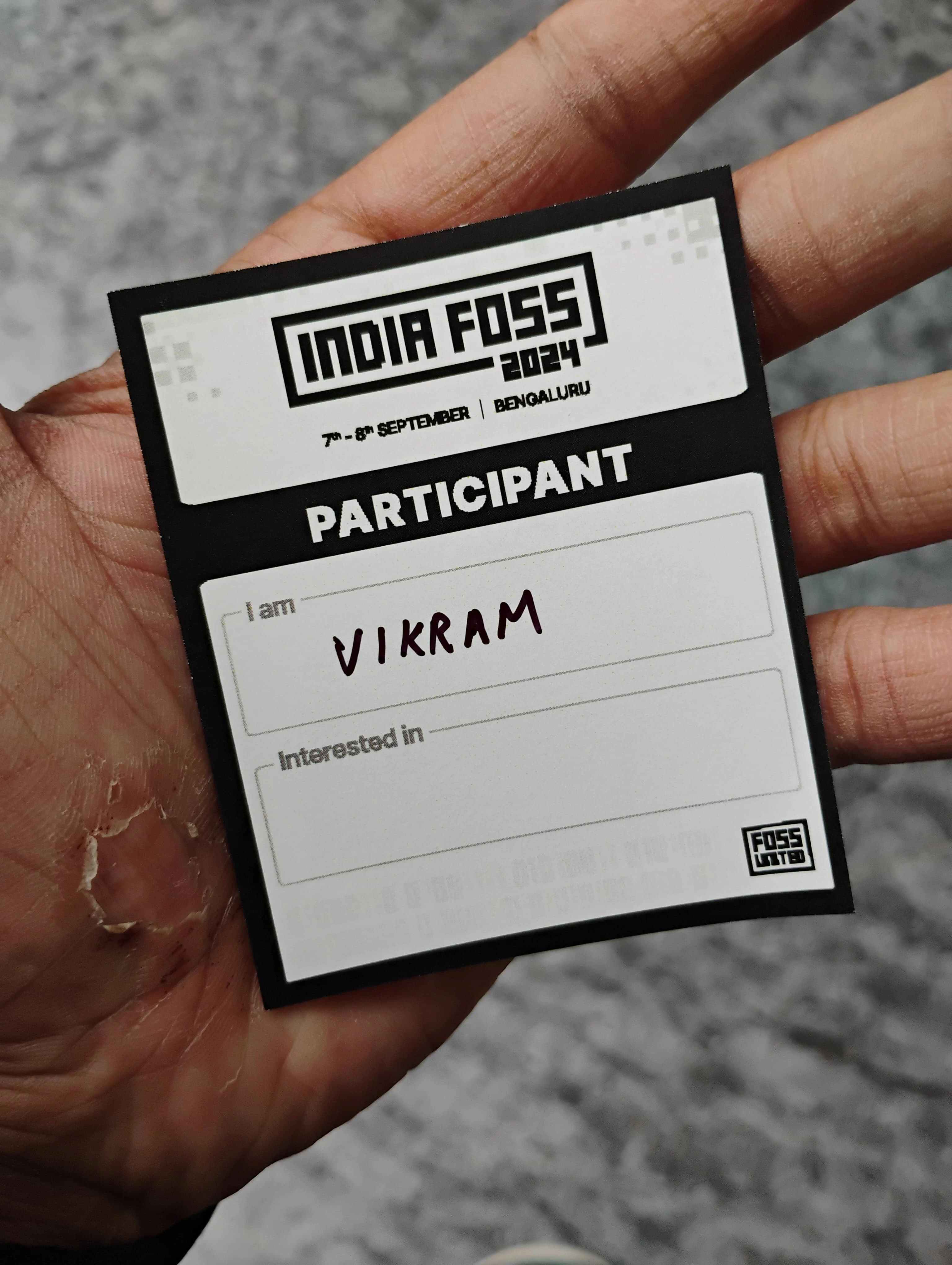 Vikram at FOSS United Conference 2024