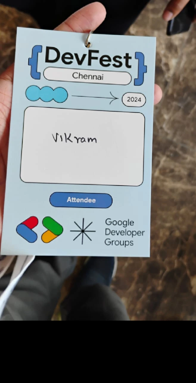 Vikram at GDC (Google Developer Club)